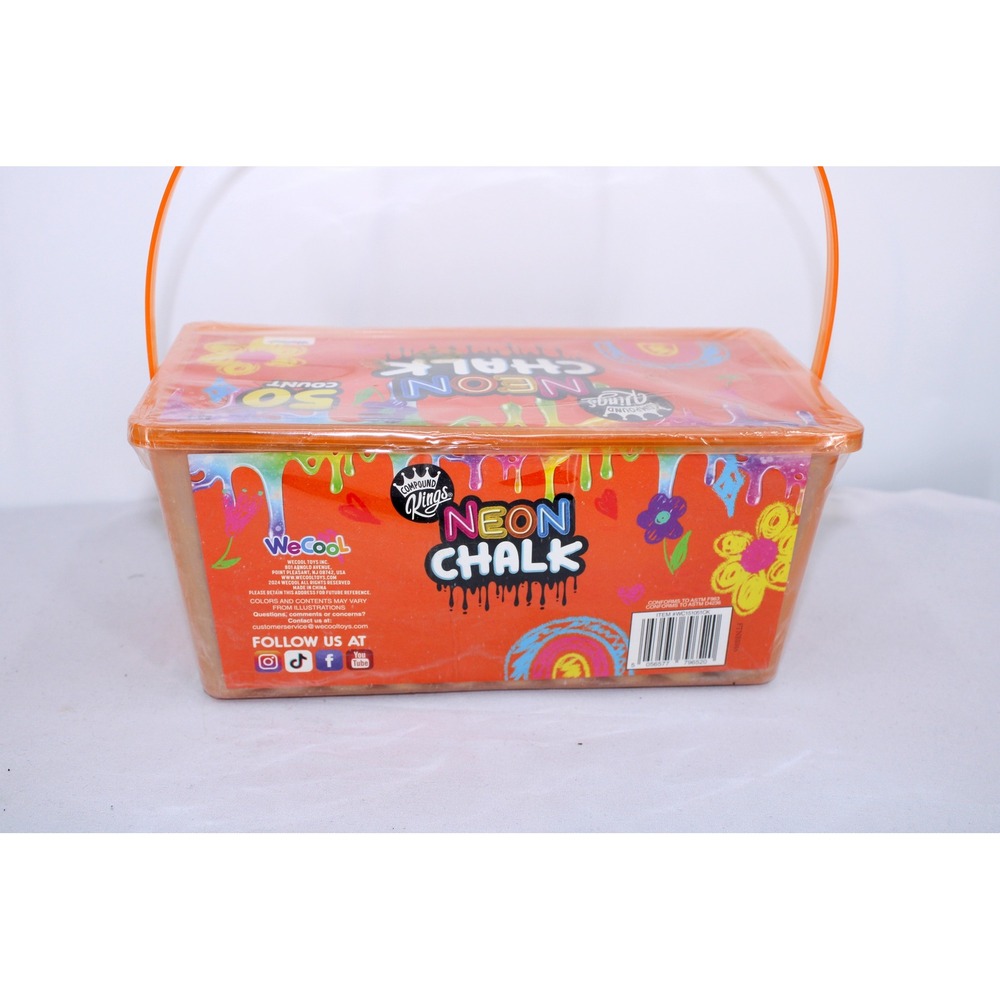 Compound Kings Neon Chalk 50 Count Sidewalk Art Set in Storage Tub - Picture 3 of 4